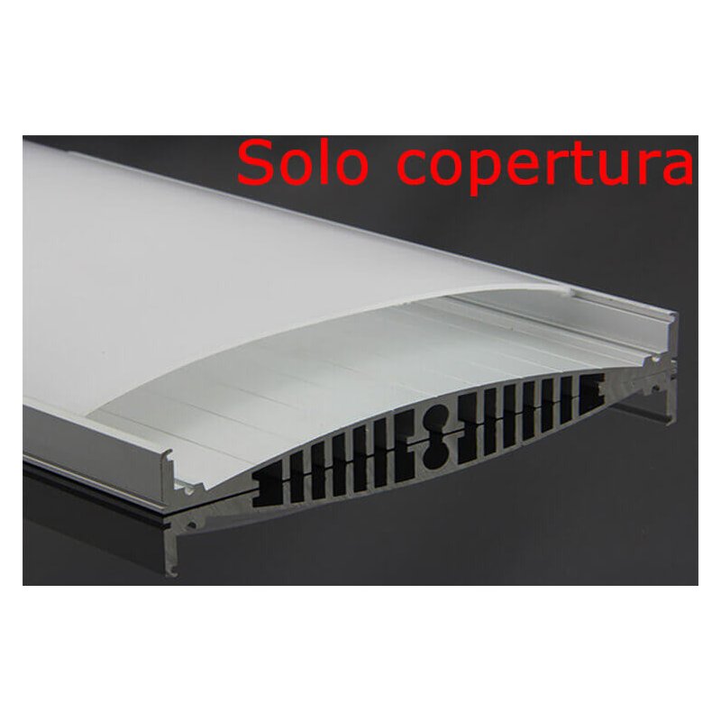 2 Metri Diffusore Copertura PC Opale Smerigliata Per Profilo Alluminio BA1537