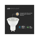 Lampada Led GU10 8W 220V 38 Gradi Freddo 6400K Chip Samsung Garanzia 5 Anni Angolo Stretto SKU-877