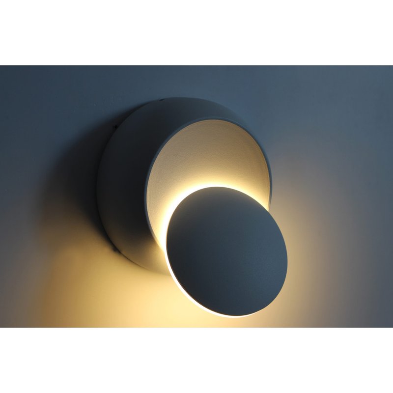 Applique Led Da Parete Celeste 5W Carcassa Bianca Rotondo Bianco 4000K Orientabile 360 Gradi SKU-7093