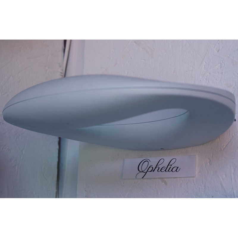 Applique Led Da Parete Ophelia 10W Bianco Caldo Ovale Design Moderna Carcassa Bianca SKU-8307