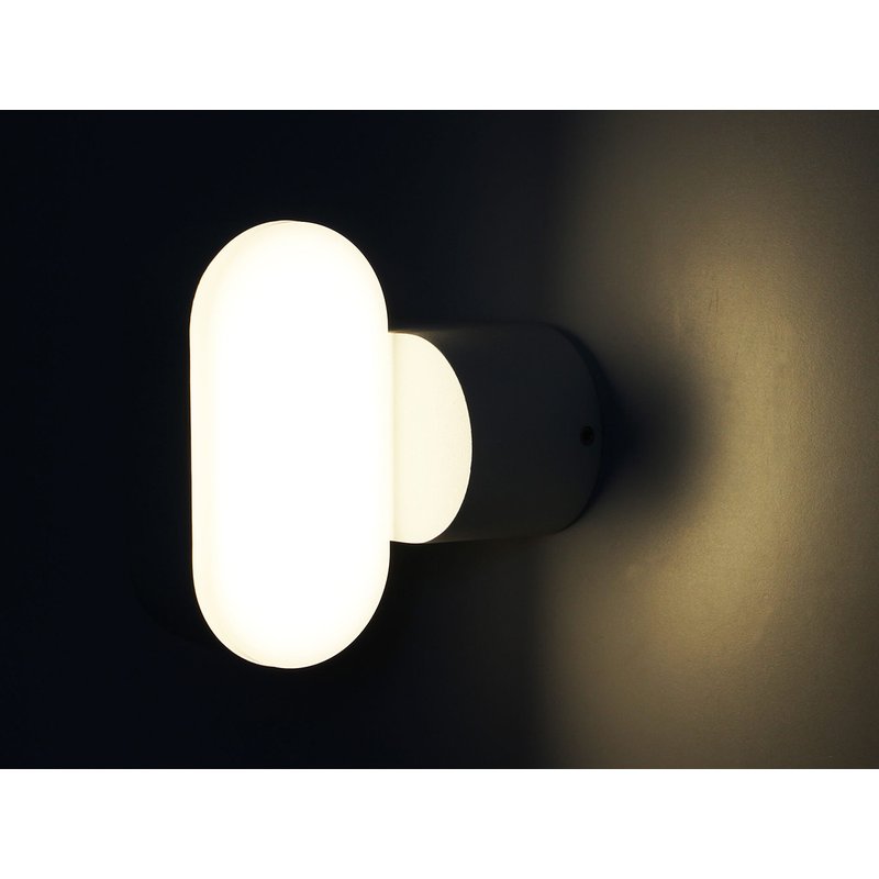 Applique Led Da Parete Dayna 6W 3000K Carcassa Grigia Ovale Orientabile 360 Gradi IP65 SKU-218290