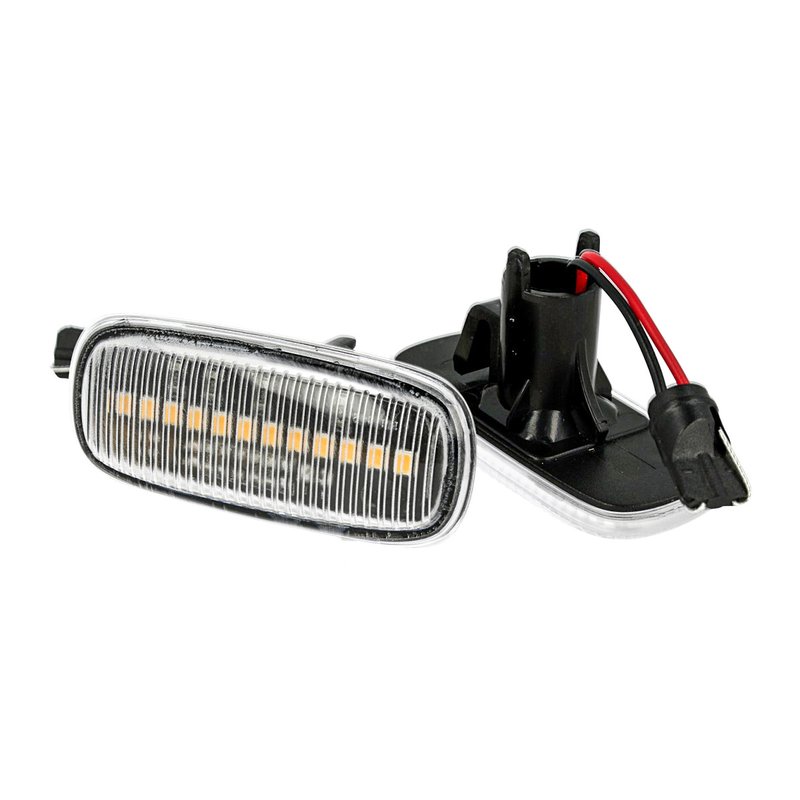 Kit Freccia Laterale a Led Side Marker Lente Trasparente Luce Arancione Per Audi TT A2 8L A3 S3 B5 A4 S4 RS4 A6 S6 C5