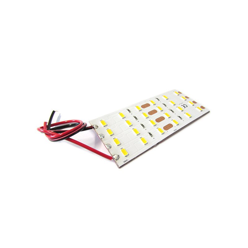 Pannello Plafoniera Led Flessibile 12V 8W Bianco Caldo 10cm Per Luci Abitacolo Cassone Furgone Camper 24 Smd 5730