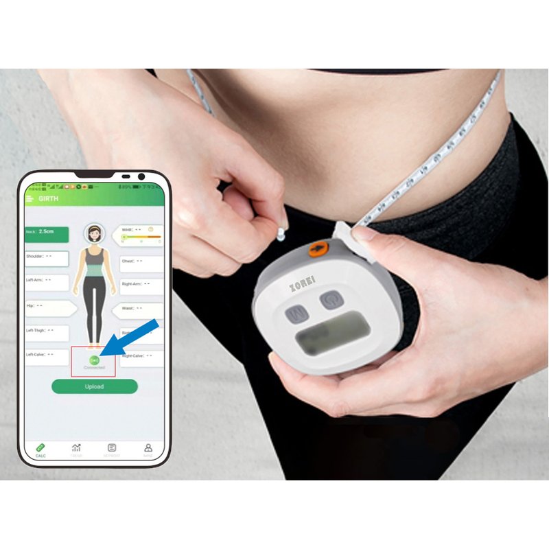 Metro Smart Con APP Misurazione Di Qualsiasi Parte Del Corpo Utile Per Fitness, Bodybuilding, Sarta Lunghezza 1500mm Retrattile Unità Di Misura In Pollici E CM