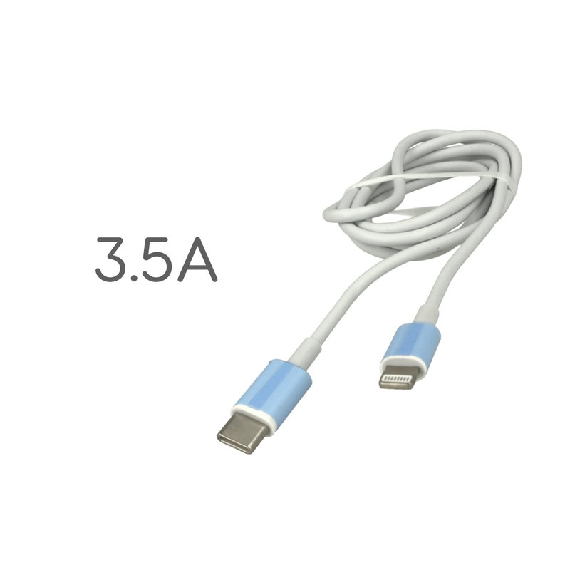 Cavo USB C Lightning Ricarica Veloce 3,5A Bianco 1 Metro