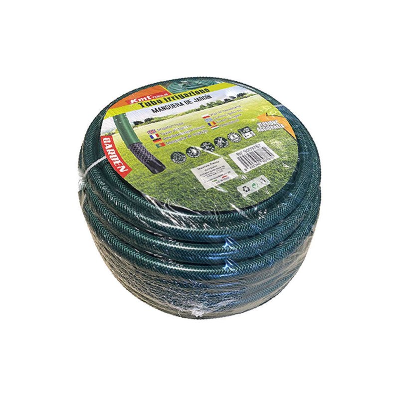 Tubo Irrigazione Retinato 3 Strati Nero Verde 1/2'' 12,5mm 50 Metri Tubo Flessibile da Giardino