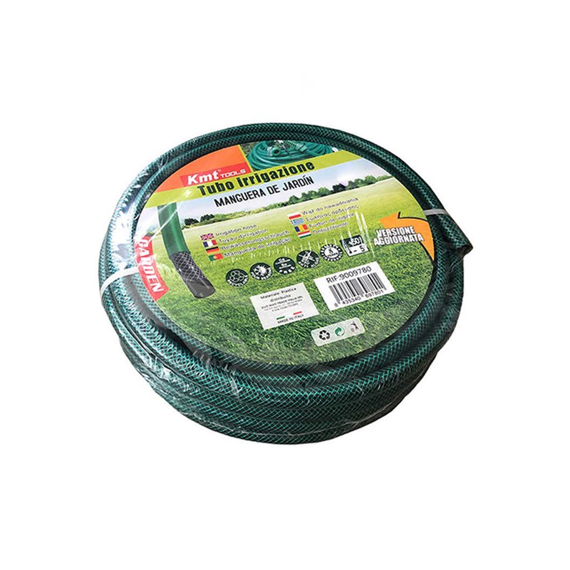 Tubo Irrigazione Retinato 3 Strati Nero Verde 5/8'' 15mm 20 Metri Tubo Flessibile da Giardino