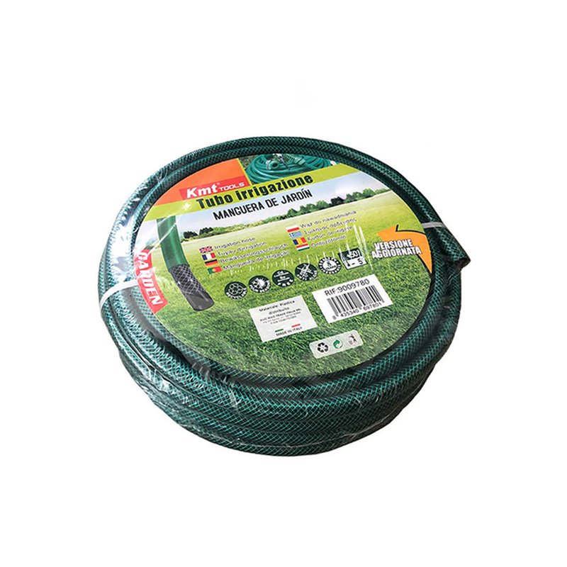 Tubo Irrigazione Retinato 3 Strati Nero Verde 3/4'' 19mm 20 Metri Tubo Flessibile da Giardino