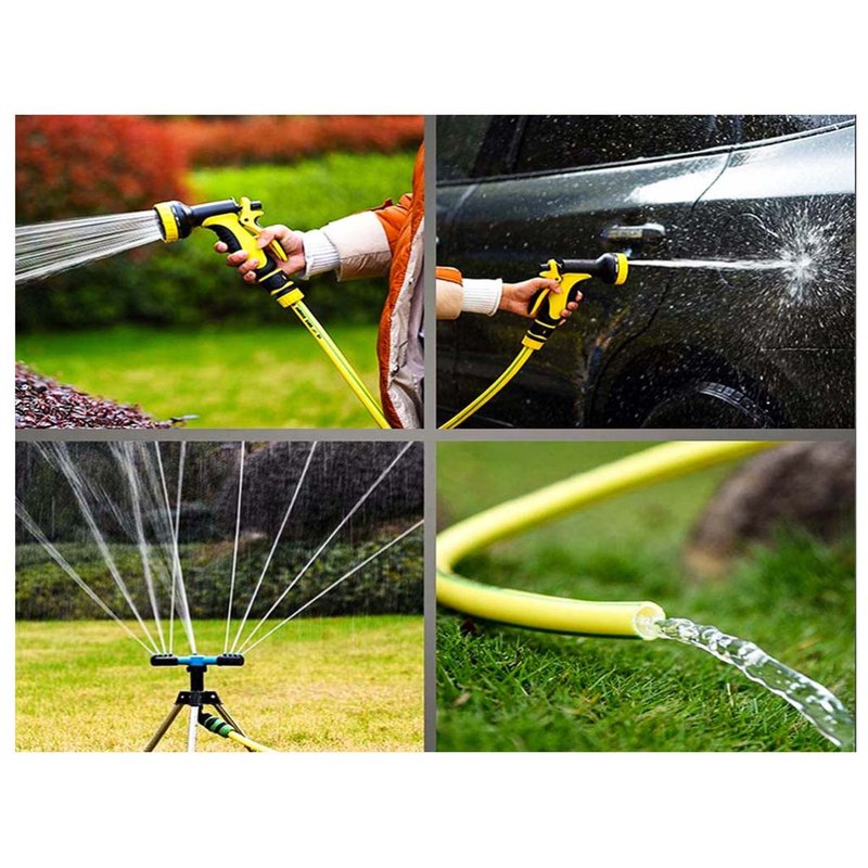 Tubo Irrigazione 3 Strati In PVC Retinato 5/8'' 15mm 15 Metri Tubo Flessibile da Giardino Uso Professionale