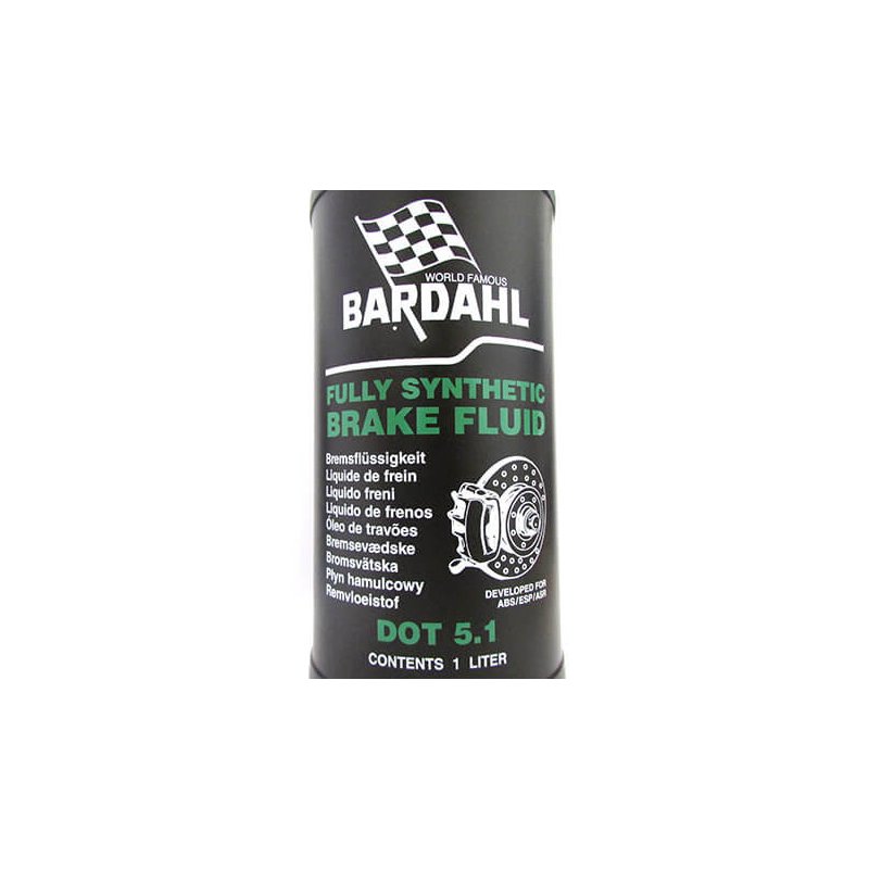 BARDAHL Brake Fluid DOT 5.1 AB DOT 4 3 Fluido Sintetico Per Circuiti Idraulici di Freni a Disco e a Tamburo 1 LT