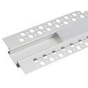 3 Metri Profilo Canalina Barra Alluminio Larga Incasso A Muro Alette Scomparsa Per Bobina Led Fino 20mm