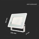 Faro Led Flood Light 100W 8700lm IP65 Slim 270x222x27mm Carcassa Bianca Luce 6400K SKU-6726