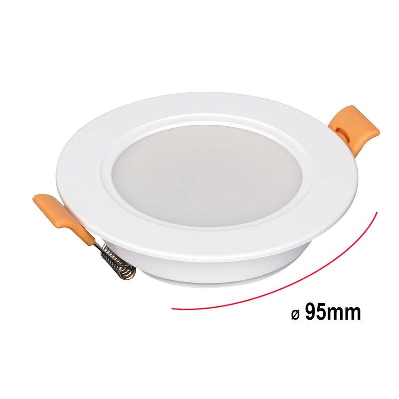 Faretto Led Da Incasso Rotondo 5W 500LM Neutro 4000K Diametro 95mm Foro 75-90mm