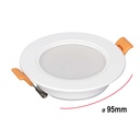 Faretto Led Da Incasso Rotondo 5W 500LM Neutro 4000K Diametro 95mm Foro 75-90mm