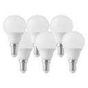 6 PZ Lampada A Led E14 P45 5,5W Bianco Neutro 4000K Forma Bulbo 180 Gradi 220V SKU-2734