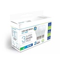 3 PZ Lampada Led E27 A60 9W Bianco Freddo 6400K Bulbo Sfera 806 Lumen SKU-7242