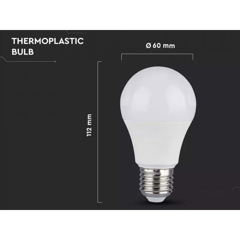 3 PZ Lampada Led E27 A60 9W Bianco Neutro 4000K Bulbo Sfera 806 Lumen SKU-7241