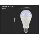 Lampada Led E27 A65 17W 1521lm Bianco Caldo 2700K Bulbo Sfera SKU-4456