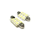 24V Lampada Led Siluro T11 C5W 41mm 6 Smd 5050 Bianco Camion