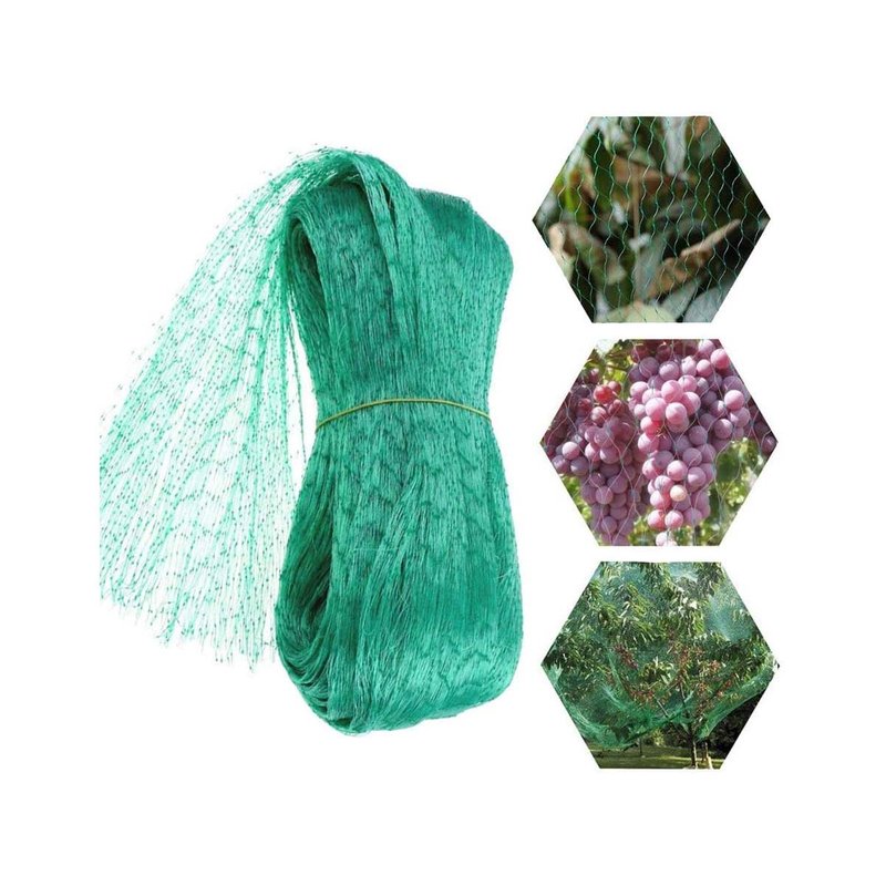 Rete Anti Uccelli 2X10m Rete da Giardino Verde Proteggere Piante Frutta Fiori Alberi