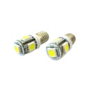 Lampadina Led E10 Vite Miniatura 5 Smd DC 12V No Polarita Luci Bianco Per Auto