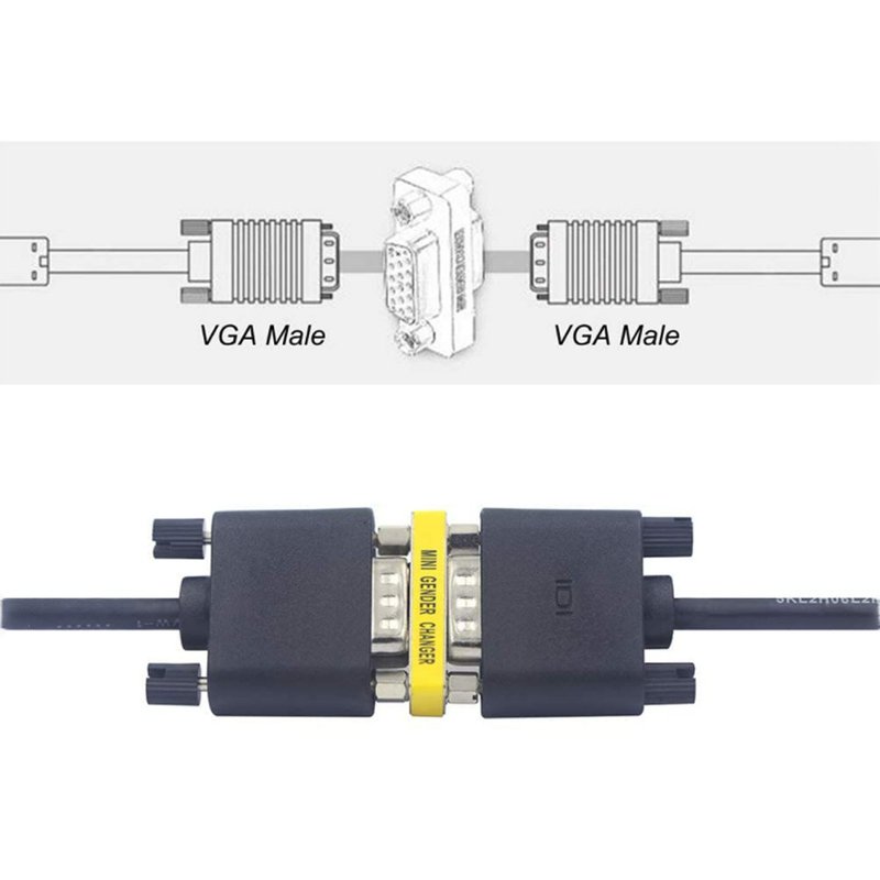 Convertitore Adattatore Video VGA 15P Da Femmina a Femmina