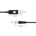 Cavo Convertitore Di Tensione Da USB 5V a Jack DC 5,5X2,1mm 12V Lunga 1M