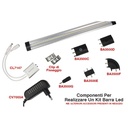 Lampada Barra Led in alluminio 300mm 3W 12V DC Bianco Caldo per Cucina Armadio Corridoio Mensola Vetrina Luci Notte