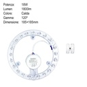 Modulo LED per Plafoniera ad Anello 18W 1800lm Luce Calda 3000K Alta Qualità CRI IP20 Diametro 185mm