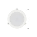 Lampada Faro Led Incasso Da Soffitto 25W Bianco Caldo Rotondo Per Centro Commerciale Diametro 170mm IP44