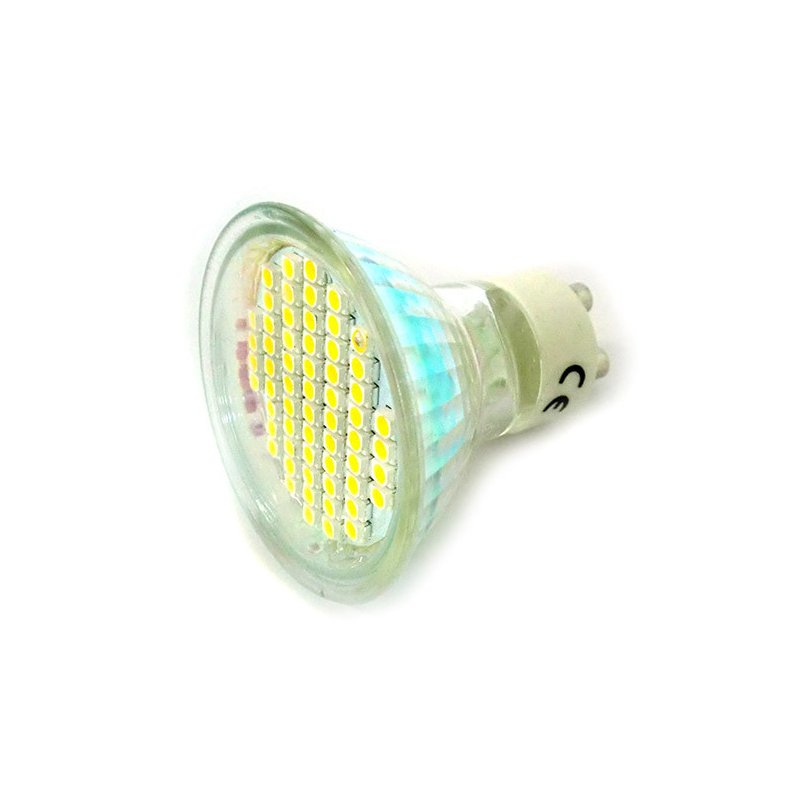 Lampada Faretto LED GU10 4W = 40W 220V Bianco Puro 60 SMD 3528