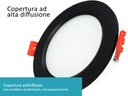 Lampada Faretto Led Da Incasso 10W CCT Dimmerabile Carcassa Nera 2700K 4000K 6000K 3 In 1 Diametro 110mm