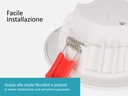 Lampada Faretto Led Da Incasso 10W CCT Dimmerabile Carcassa Nera 2700K 4000K 6000K 3 In 1 Diametro 110mm