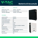 Batteria di Accumulo Per Fotovoltaico, Litio-Ferro-Fosfato LiFePO4, BMS Integrato CEI 0-21, Garanzia 10 Anni (5.12KWh 51.2V 100Ah a Terra)