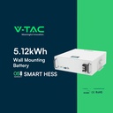 Batteria di Accumulo Per Fotovoltaico, Litio-Ferro-Fosfato LiFePO4, BMS Integrato CEI 0-21, Garanzia 10 Anni (5.12KWh 51.2V 100Ah Da Parete)