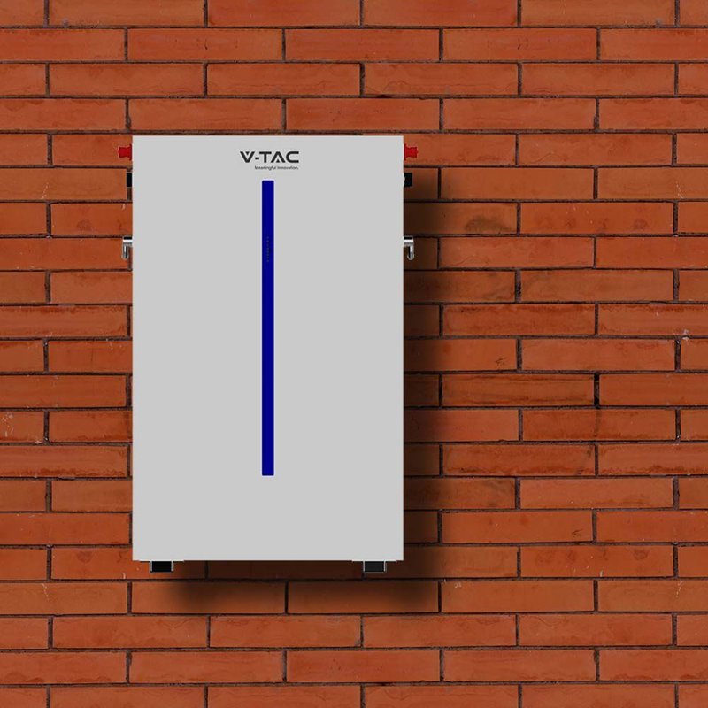 Batteria di Accumulo Per Fotovoltaico, Litio-Ferro-Fosfato LiFePO4, BMS Integrato CEI 0-21, Garanzia 10 Anni (6.14KWh 51.2V 120Ah)