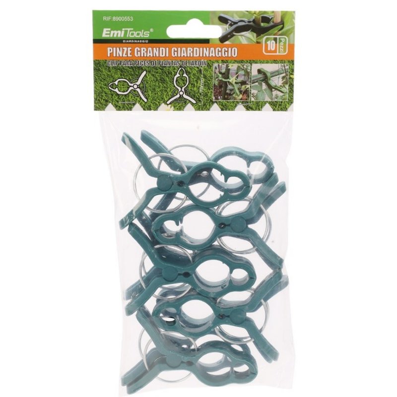 10 Pezzi Clips per Piante Sostegno per Piante Rampicanti Pinze a Morsetti Per Giardino 70mm