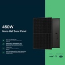 KIT Fotovoltaico Monofase Completo 3.6KW Con 8 Moduli 450W, Batteria di Accumulo 6.14kWh, Inverter Ibrido 3.6kW, Quadro AC/DC Monofase 3kW 1 Stringa 1 MPPT