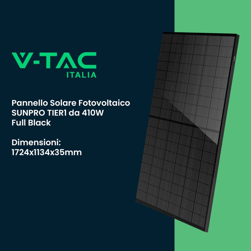 KIT Fotovoltaico Monofase Completo 5KW Con 12 Moduli 410W, Batteria di Accumulo 6.14kWh, Inverter Ibrido 5kW, Quadro AC/DC Monofase 5kW 1 Stringa 1 MPPT