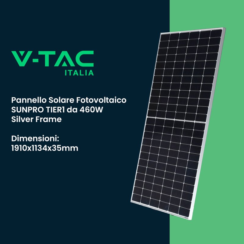 KIT Fotovoltaico Trifase Completo 10KW Con 22 Moduli 460W, Batteria di Accumulo 20kWh, Inverter Trifase Ibrido 10kW, Quadro AC + Quadro DC 10KW da Trifase