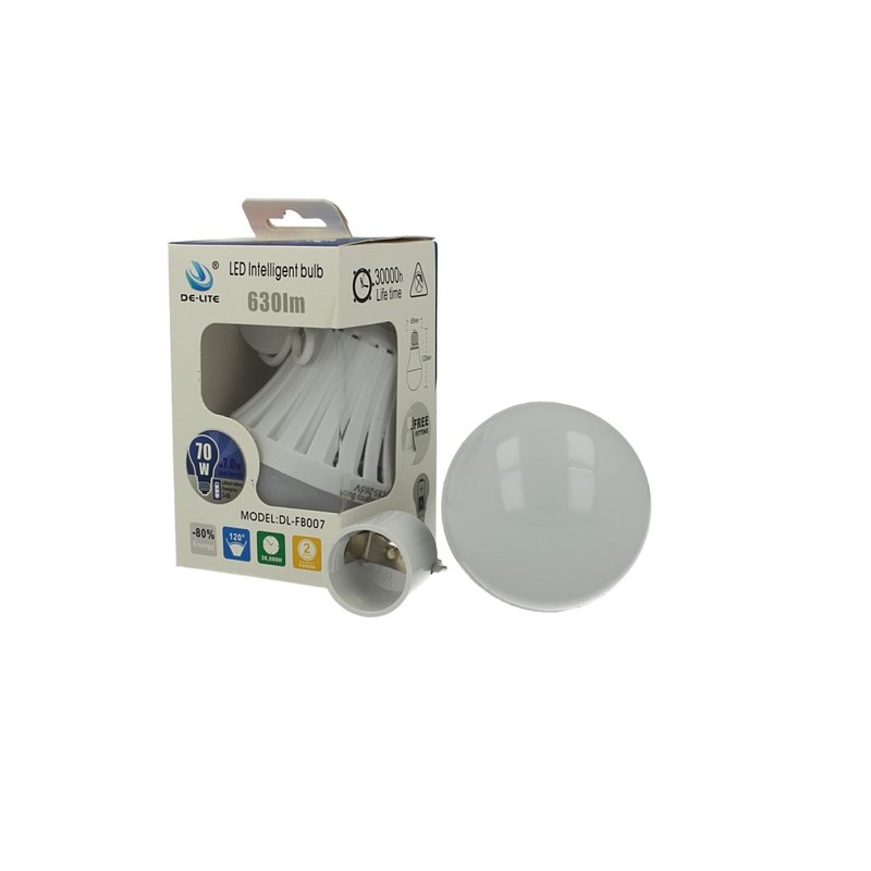 2 Lampade Led E27 A60 Luce Emergenza 7W Ricaricabile Intelligente Anti Blackout Gancio Incluso