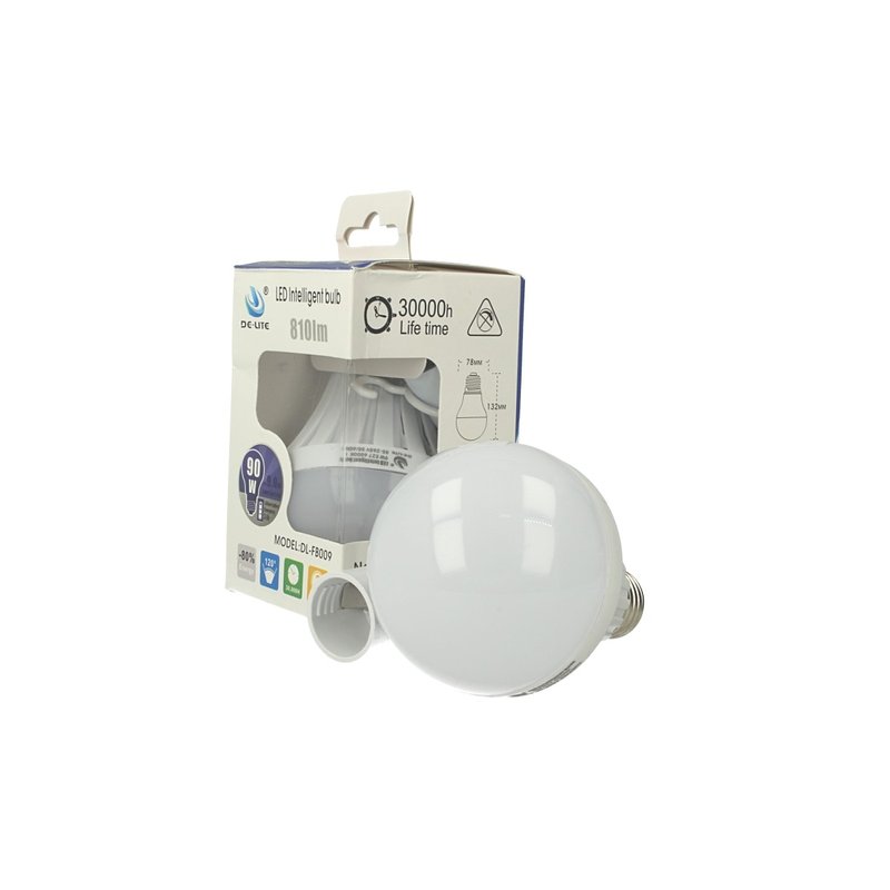 2 Lampade Led E27 G80 Luce Emergenza 9W Ricaricabile Intelligente Anti Blackout Gancio Incluso