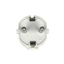 Spina Schuko 16A 250V 3500W 2P+T Uscita Cavo Laterale Multistandard Tedesco Italiano Francese Bianco