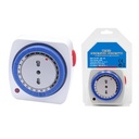 Timer Presa Elettrica Regolabile 24 Ore Con Spina 16A Presa Bipasso 10/16A Max 3500W Dimensione Compatto