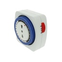 Timer Presa Elettrica Regolabile 24 Ore Con Spina 16A Presa Bipasso 10/16A Max 3500W Dimensione Compatto