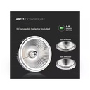 Lampada Faretto Led AR111 20W AC 220V Freddo 6500K Doppio Riflettori Intercambiabile 20 40 Gradi SKU-212794