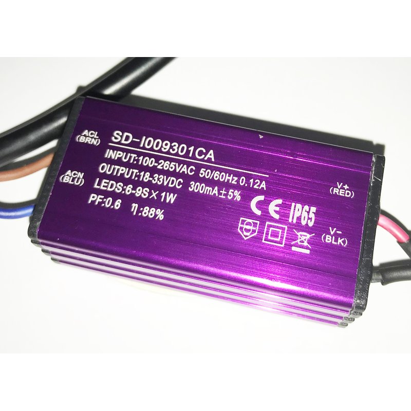 Led Driver CC 300mA 24V-44VDC (8-12)X1W Corrente Costante IP65