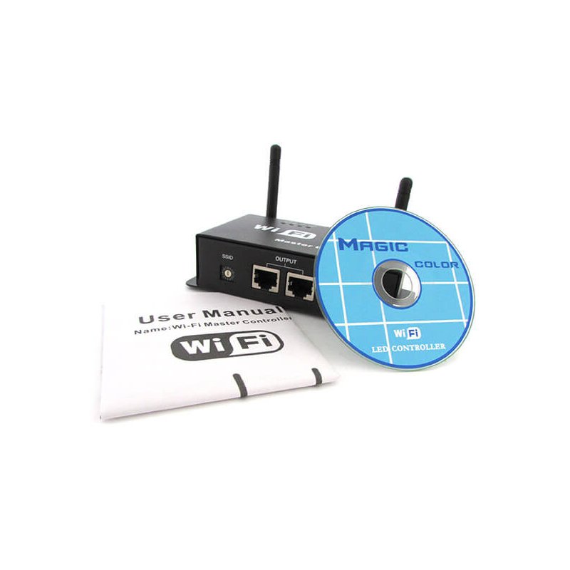 WiFi Multi Point Controller WF200 Master Centralina Madre Wireless Per Led RGB Controllabile Con Iphone Smartphone