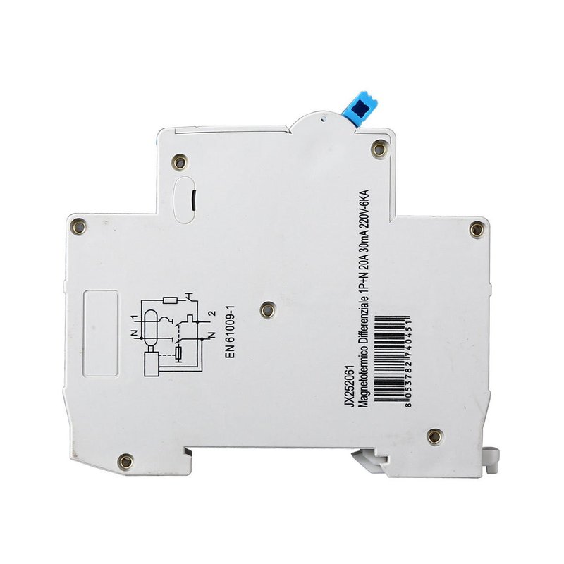 ETTROIT Interruttore Magnetotermico Differenziale 1P+N 20A 6KA 30mA 220V Occupa 1 Modulo DIN