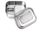 Lunchbox in Acciaio Inox Contenitore Per Pranzo Scatole Bento con Tre Scomparti 1200ml Portapranzo per Scuola Ufficio Campeggio